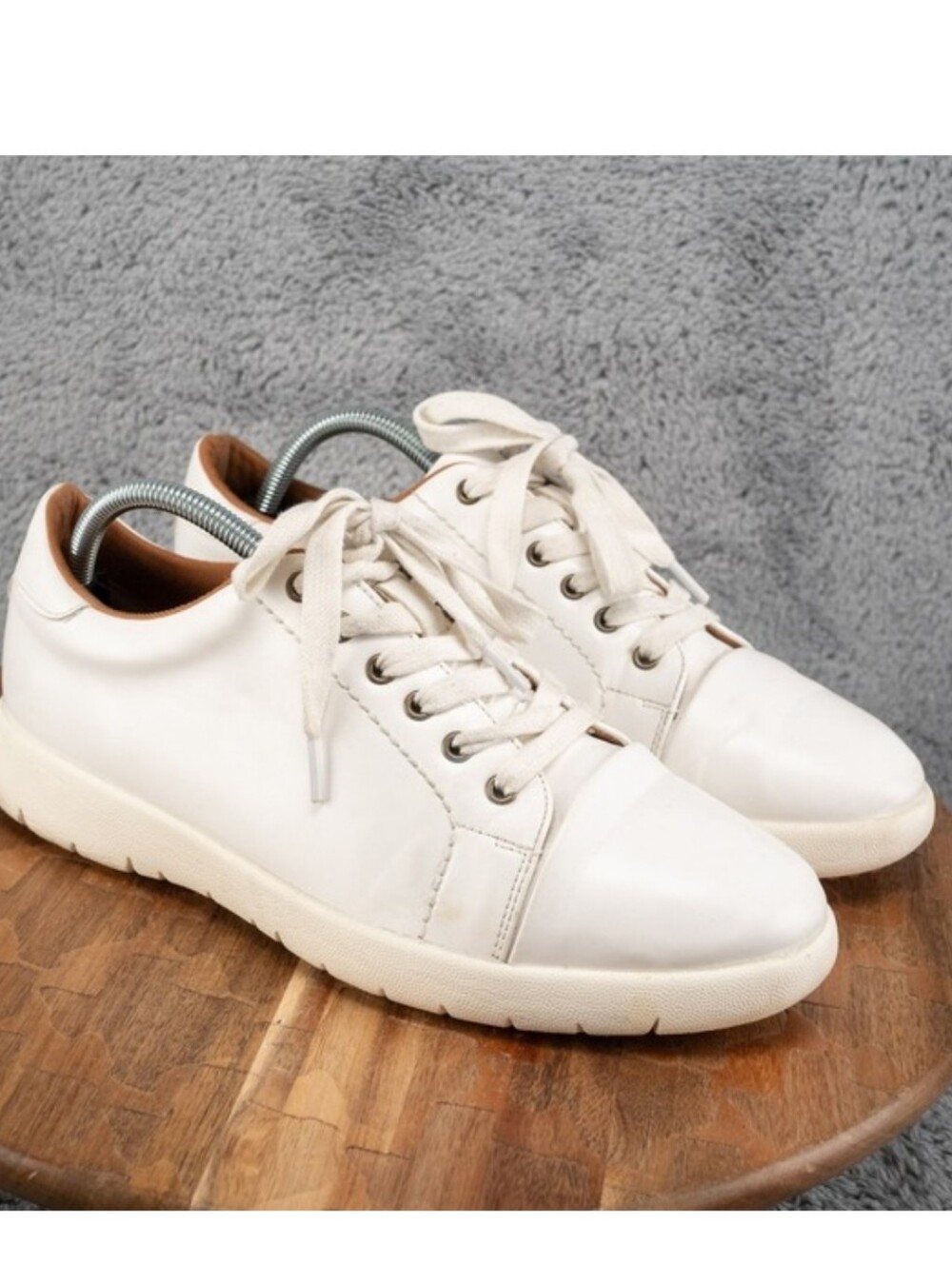 Stacy Adams Men's White Low-Top Lace-Up Sneakers Size 9.5m